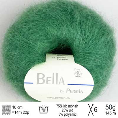 Bella garn fra Permin Mellem grøn