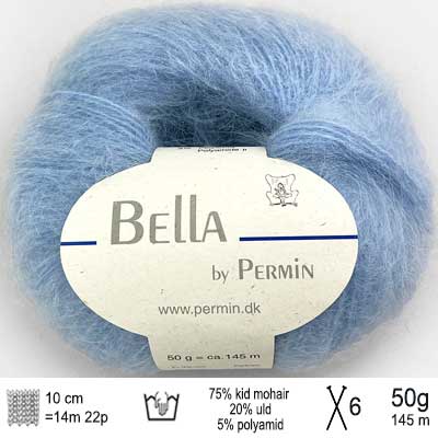 Bella garn fra Permin Lyseblå
