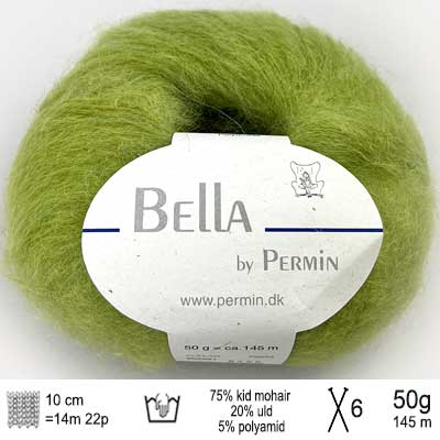 Bella garn fra Permin Lime