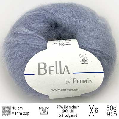 Bella garn fra Permin Lysegrå