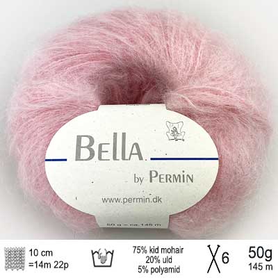 Bella garn fra Permin Sart rosa