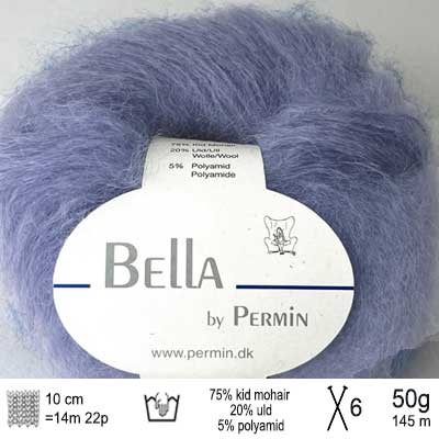 Bella garn fra Permin Chambrayblå