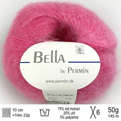 Bella garn fra Permin Lys pink