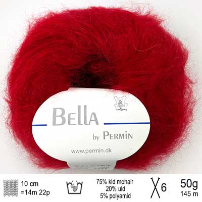 Bella garn fra Permin Rød