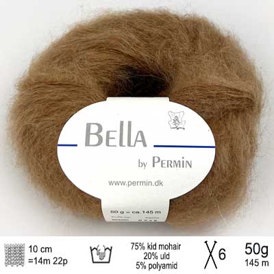 Bella garn fra Permin farve 80 Camel