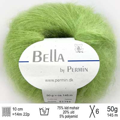 Bella garn fra Permin Lysegrøn