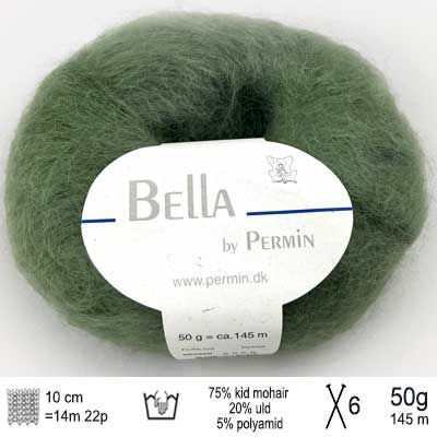 Bella garn fra Permin Mosgrøn
