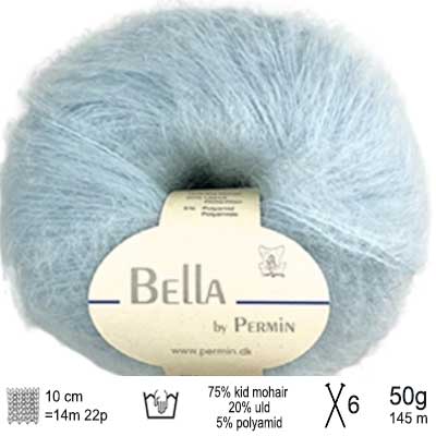 Bella garn fra Permin Himmelblå