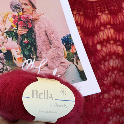 Strikkekit Oh Land Lettere end du tror sweater i ensfarvet Bella Garn