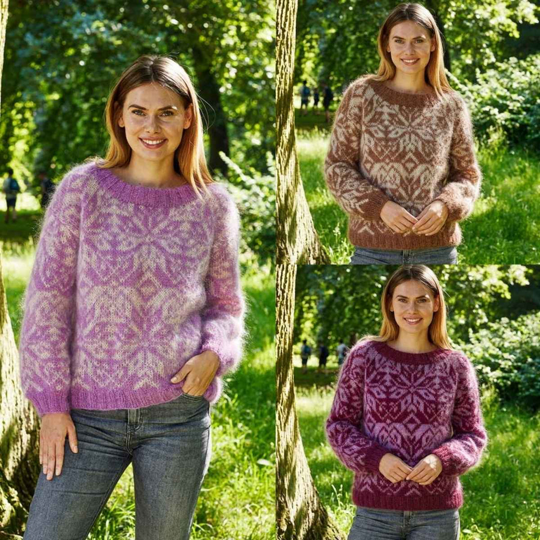 Bella Sweater i mønsterstrik fra Permin