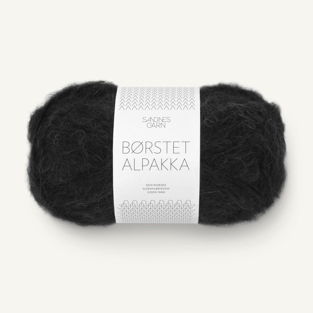 Børstet Alpakka garn fra Sandnes Garn Sort