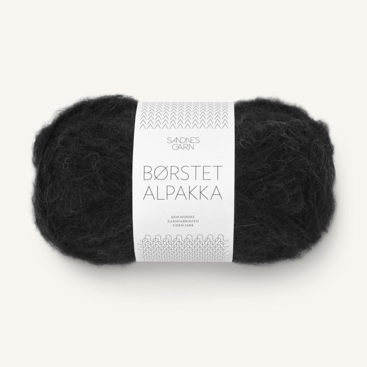 Børstet Alpakka garn fra Sandnes Garn Sort