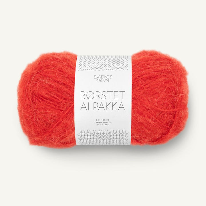 Børstet Alpakka garn fra Sandnes Garn Scarlet red