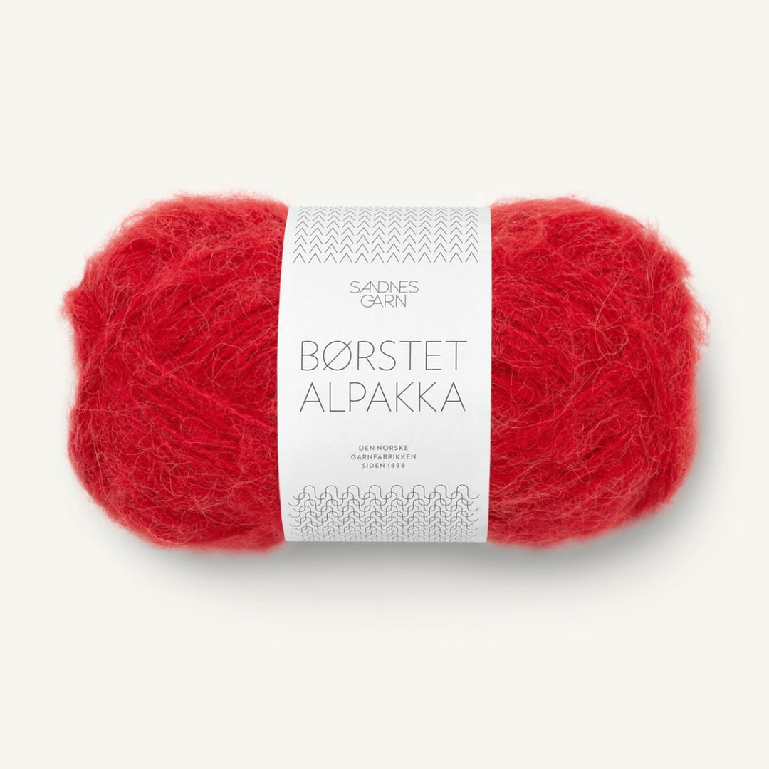 Børstet Alpakka garn fra Sandnes Garn Equestrian Red