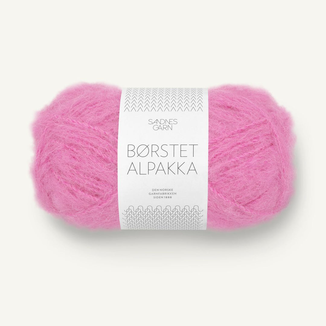 Børstet Alpakka garn fra Sandnes Garn Shocking pink