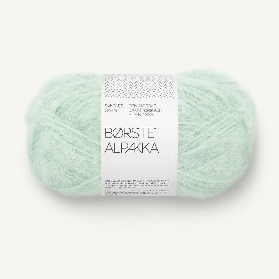 Børstet Alpakka garn fra Sandnes Garn Mint green