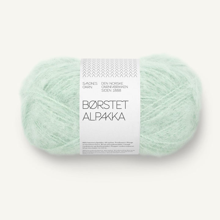 Børstet Alpakka garn fra Sandnes Garn Mint green