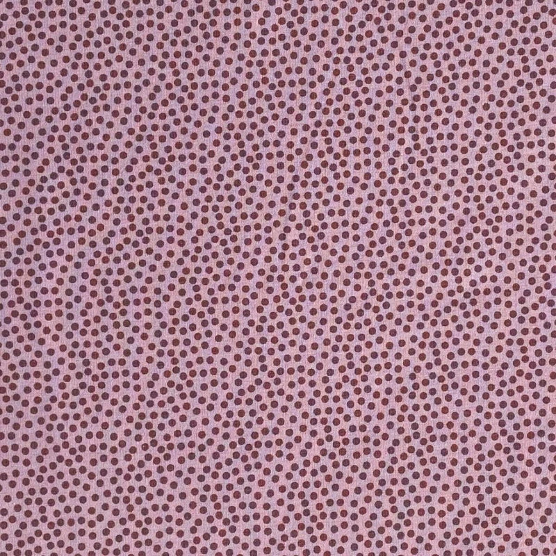 Bomuldsjersey med tætte prikker, lyserød - KreStoffer