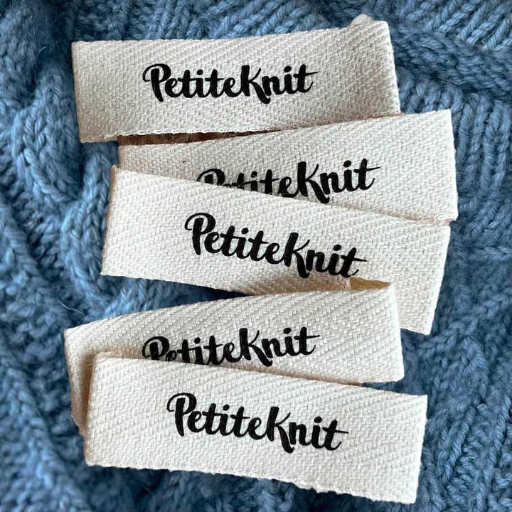 PetiteKnit - label 5 stk 1,5x5 cm
