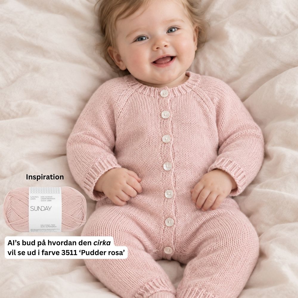 Strikkekit Briskeby Babydragt Light fra Indiblomst i Sunday garn
