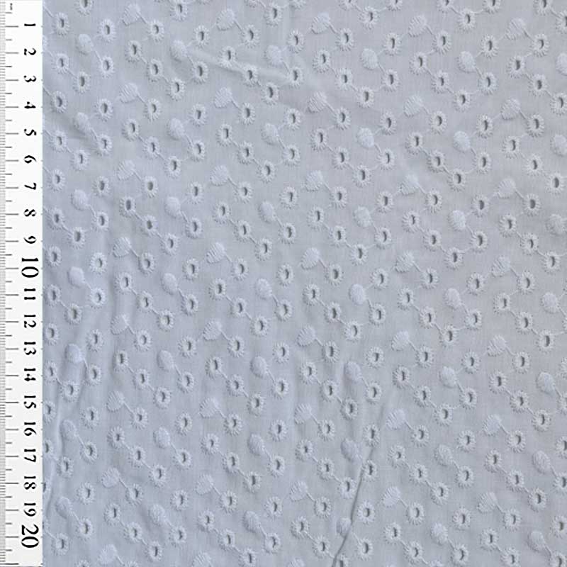 Broderi anglaise i hvid - KreStoffer