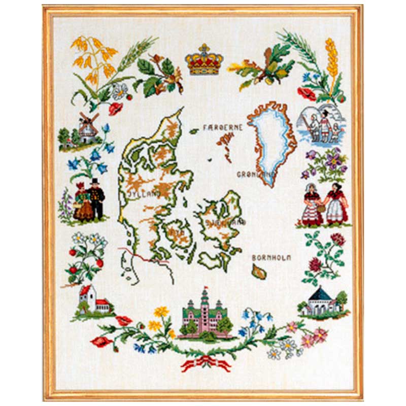 Broderikit Danmark V fra Permin