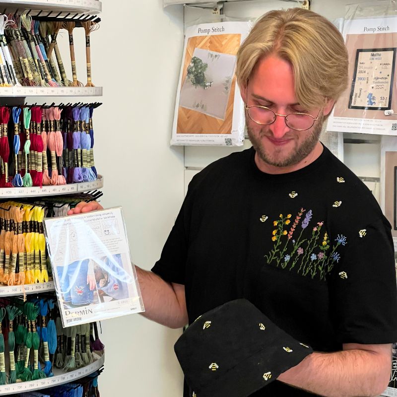 Broderigarn pakke med 21 farver