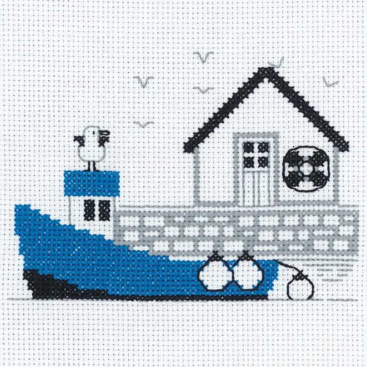 Broderikit Blå båd