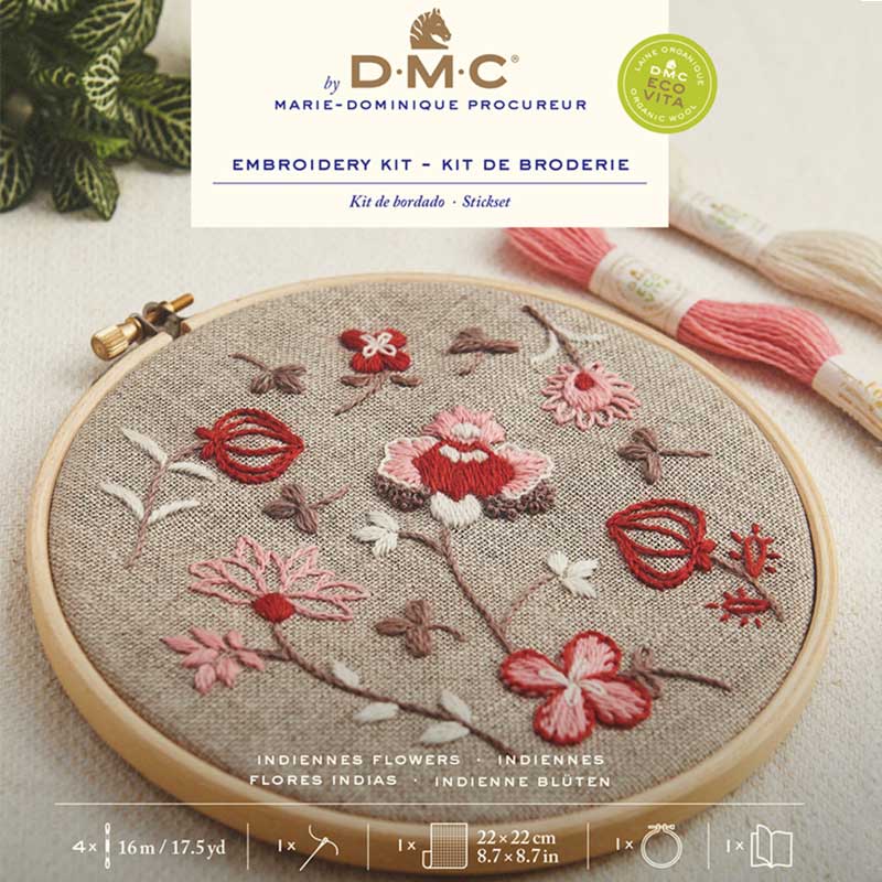 Broderikit DMC Indiennes flowers - KreStoffer