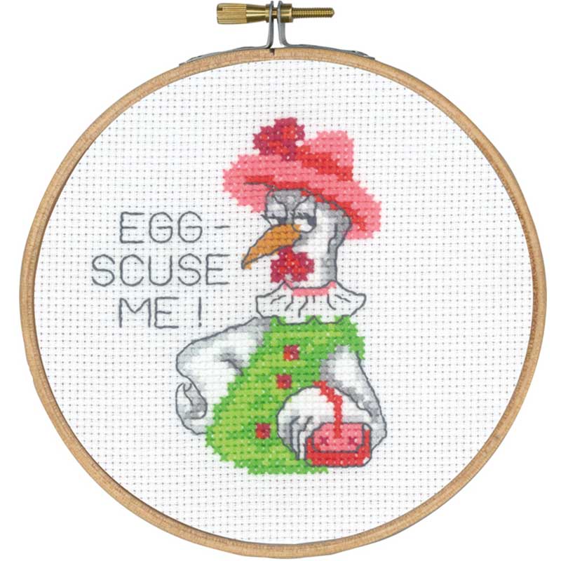 Broderikit - Eggs-scuse me fra Permin - KreStoffer
