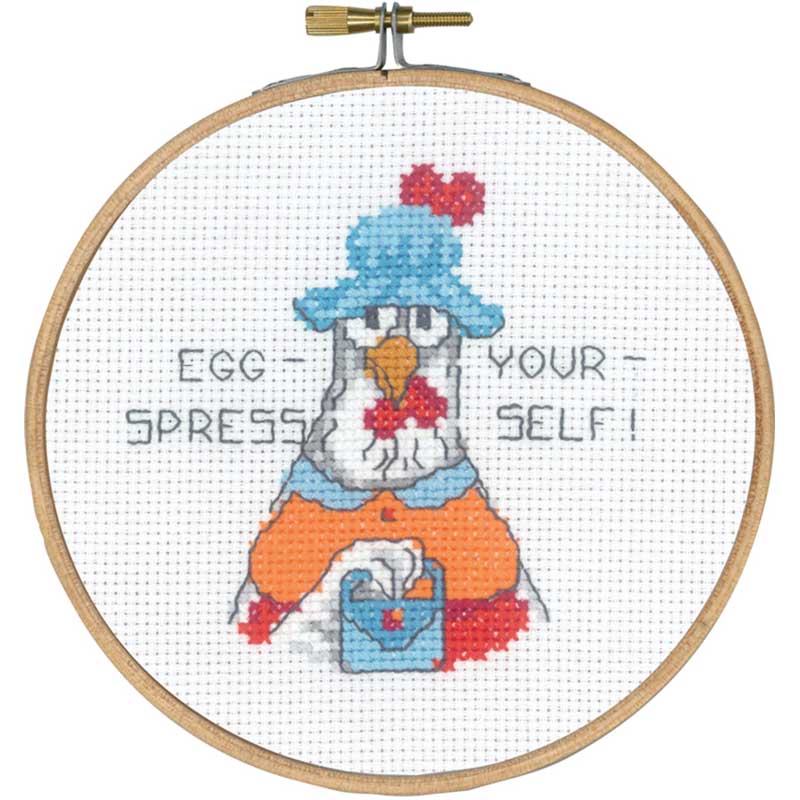 Broderikit - Eggs-Spress fra Permin - KreStoffer
