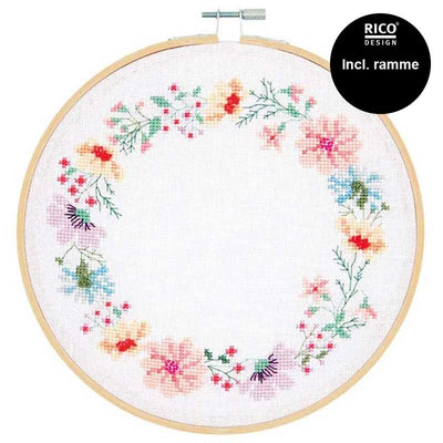 Broderikit Futschikato, Blomsterkrans - KreStoffer