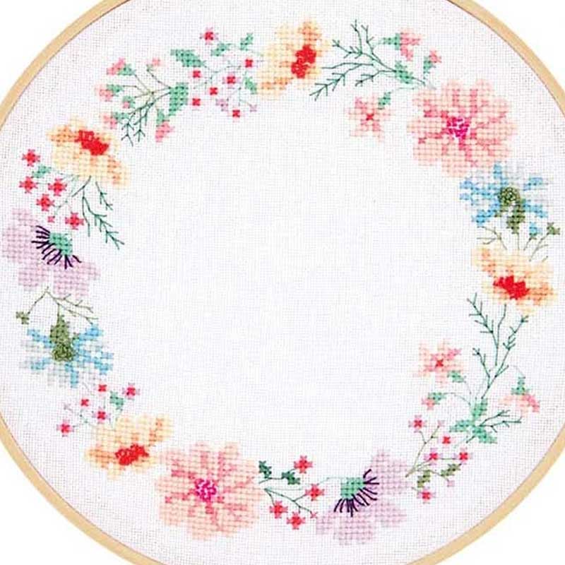Broderikit Futschikato, Blomsterkrans - KreStoffer