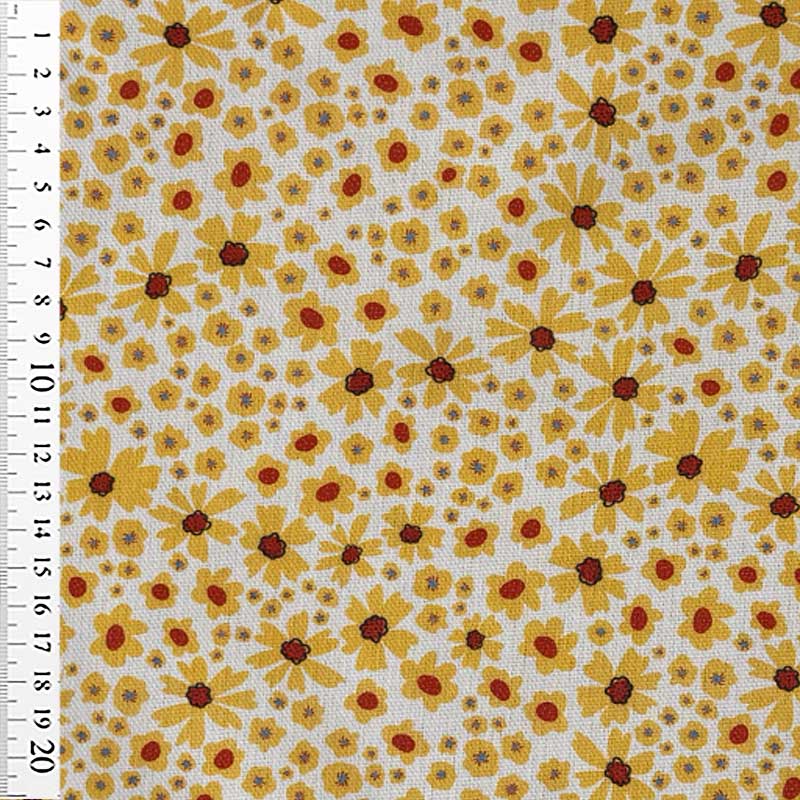 Digital canvas med gule blomster