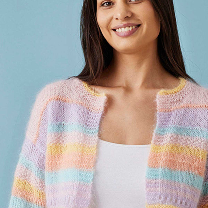 Cardigan 8932126 i lune pasteller fra Permin