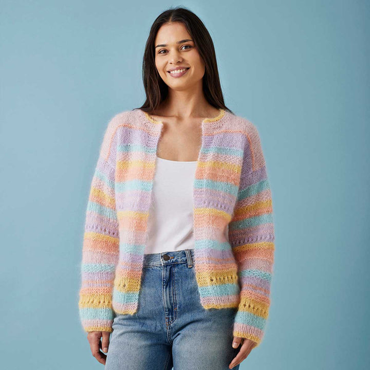 Cardigan 8932126 i lune pasteller fra Permin