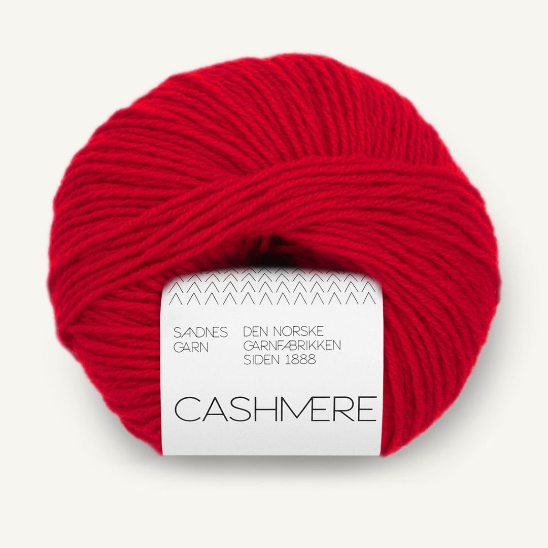 Cashmere garn fra Sandnes Garn True red