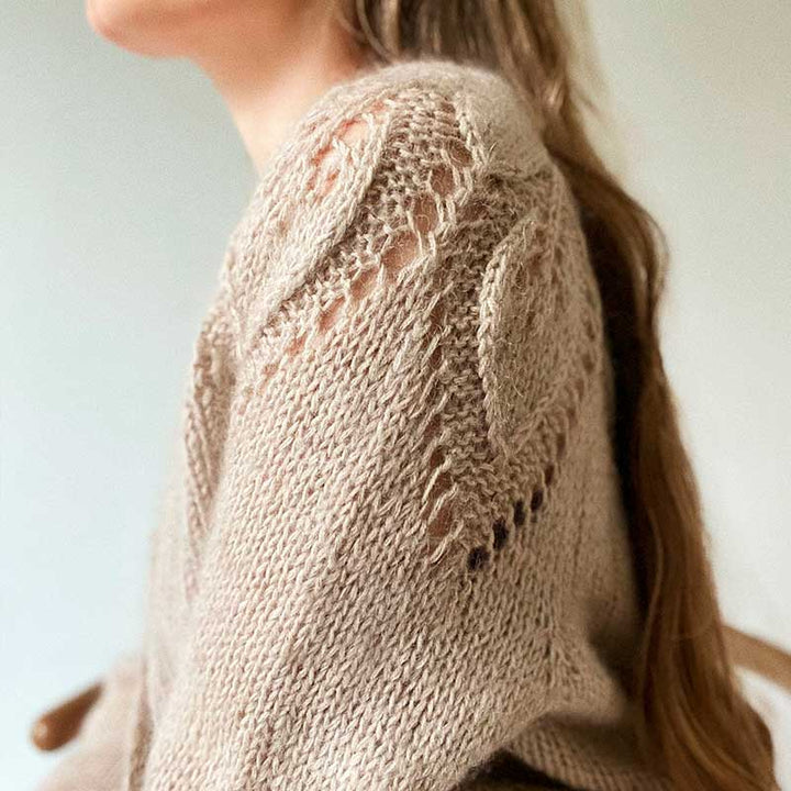 Strikkekit Chunky Dahlia V-neck cardigan fra Le knit