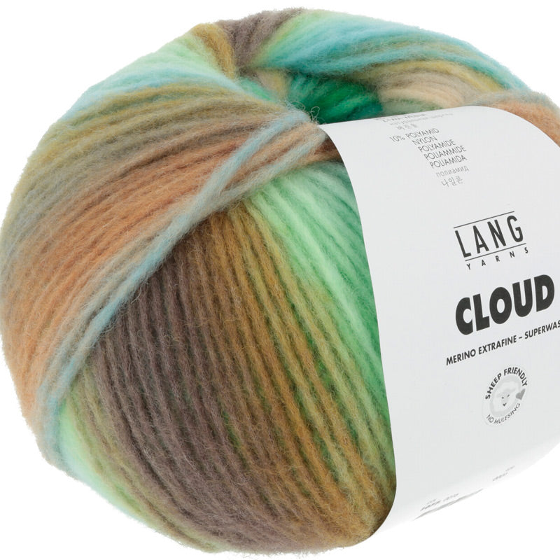 Cloud garn fra Lang Yarns Grøn turkis brun