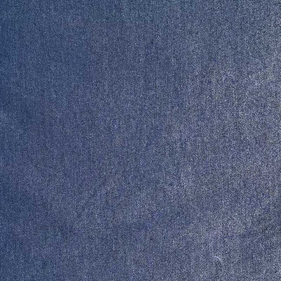 Coatet denim med folie print, mørkeblå - KreStoffer