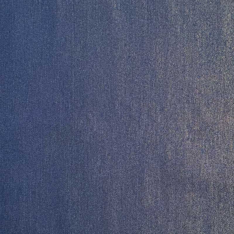 Coatet denim med folie print, mørkeblå - KreStoffer