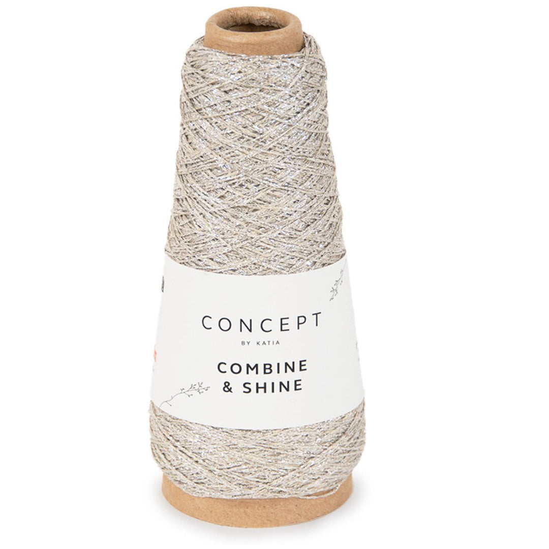 Combine &amp; Shine garn Concept by Katia Pearl light grey-Silver