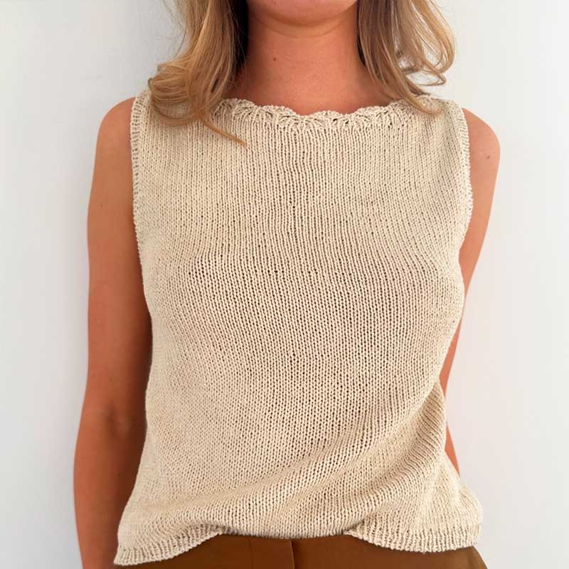 Strikkekit Cora Top fra Le Knit i Line garn