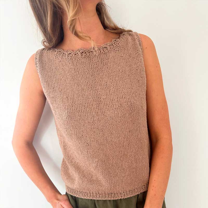 Strikkekit Cora Top fra Le Knit i Line garn