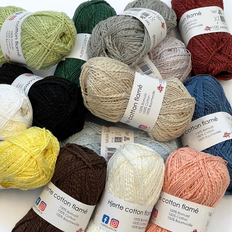 Hjerte Cotton Flame garn fra Hjertegarn farver