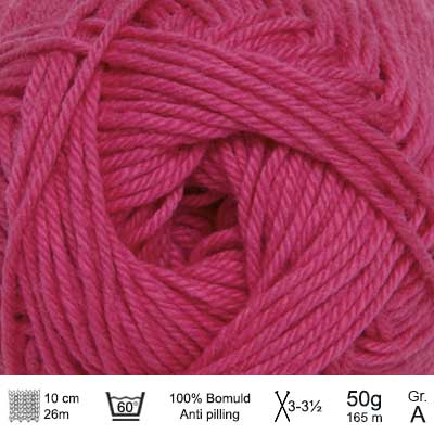 Cotton nr. 8 fra Hjertegarn Pink