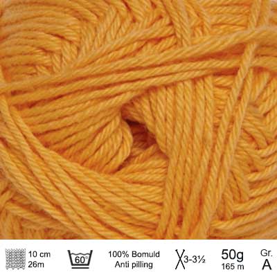 Cotton nr. 8 fra Hjertegarn Orange
