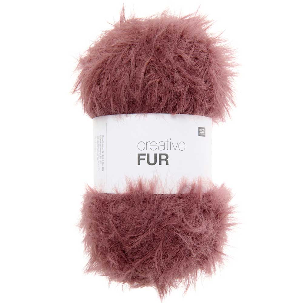 Creative FUR garn fra Rico Design Burgundy