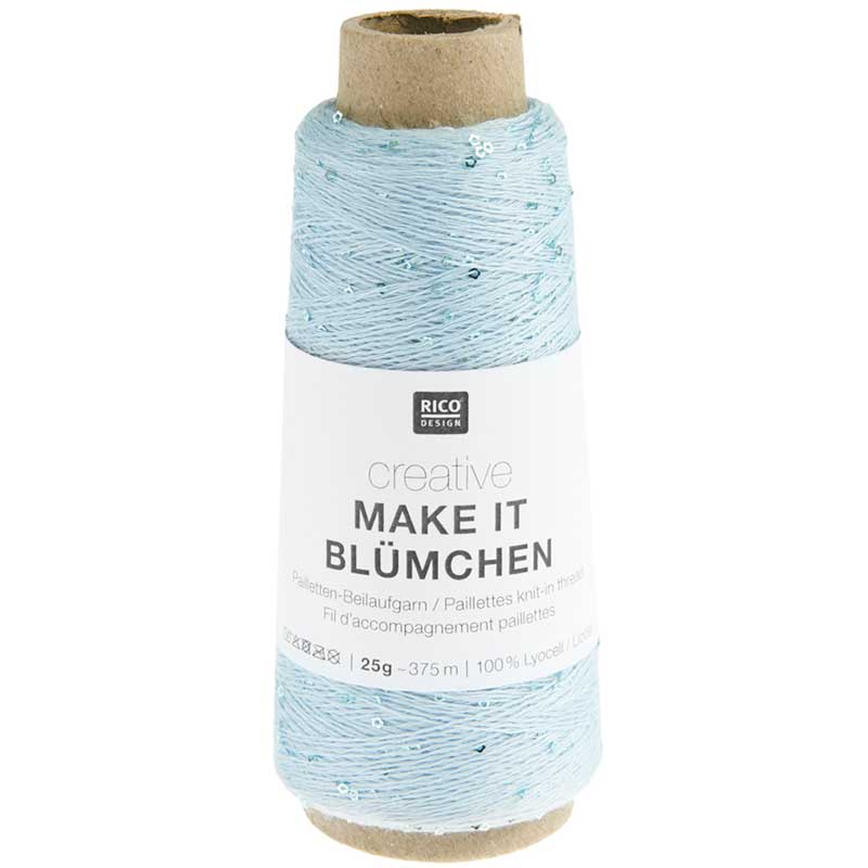 Creative Make It Blümchen garn fra Rico Design Lyseblå