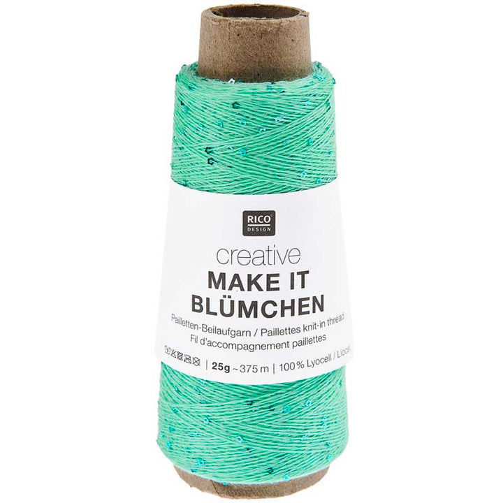 Creative Make It Blümchen garn fra Rico Design Turkis